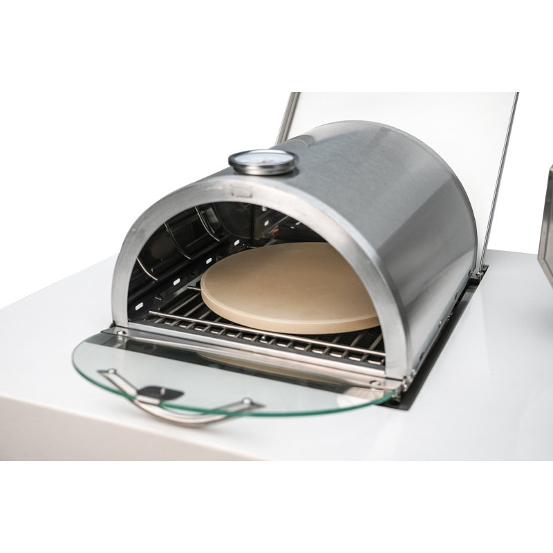 Mont Alpi Stainless Steel Countertop Natural Gas Pizza Oven in Silver